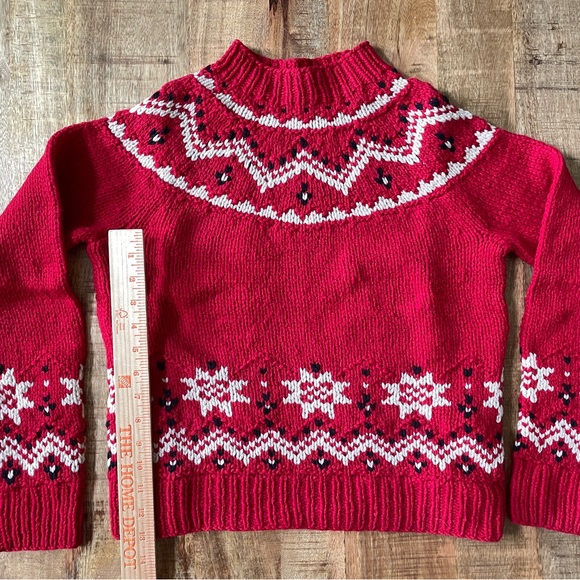 J. Crew Red Wool/Cashmere Sweater - Picture 3 of 4